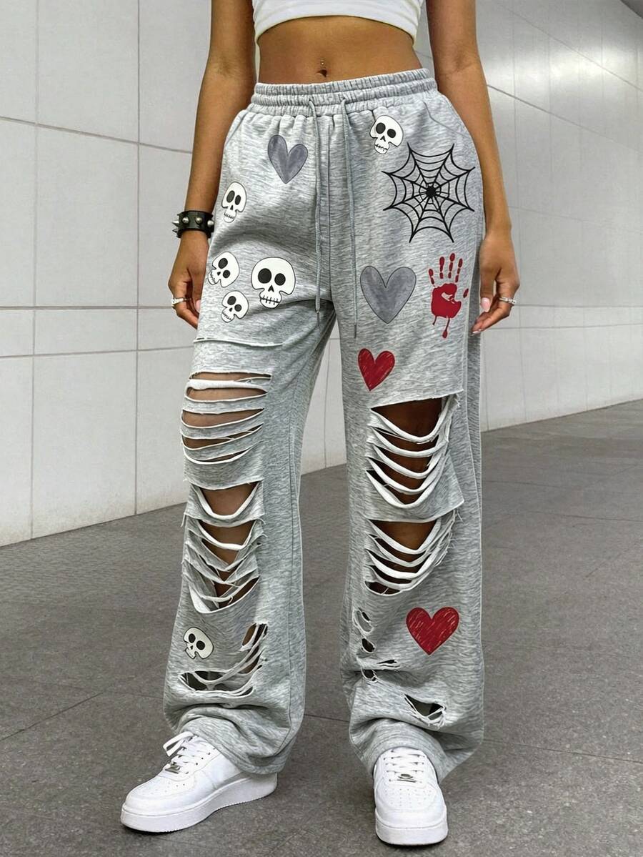 graphic ny embroidered loose fit sweatpants