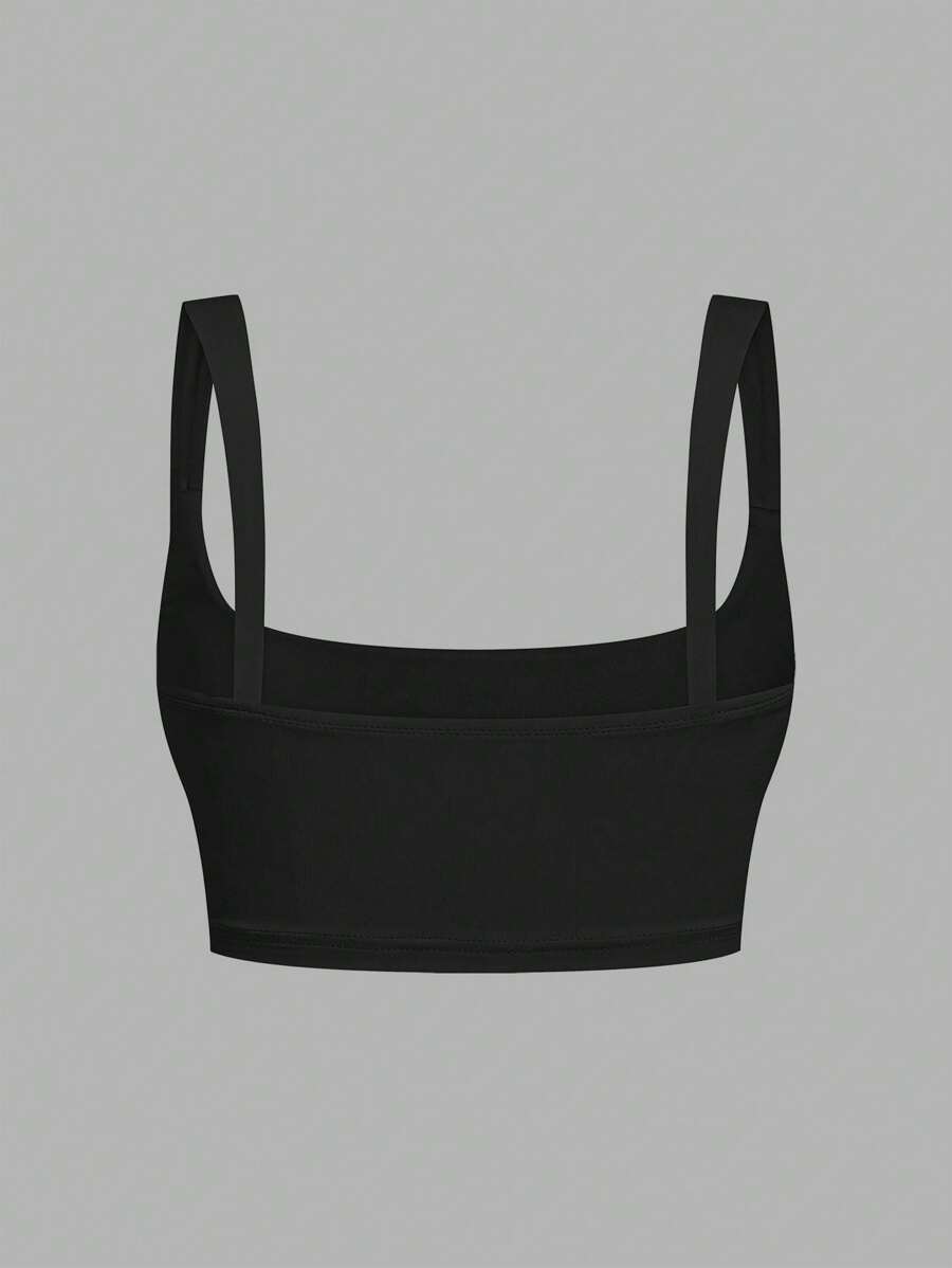black camisole cropped tank top