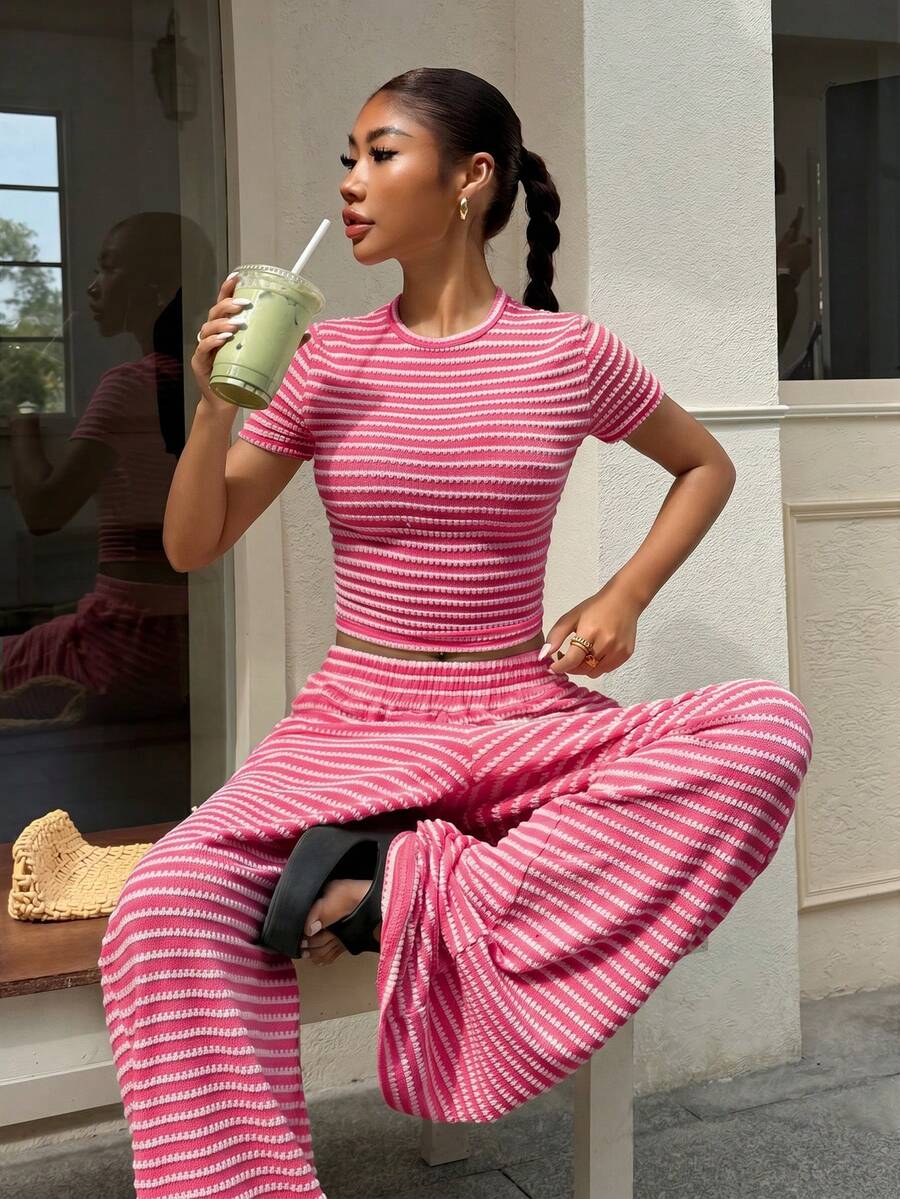 loose hot pink casual sweatpants
