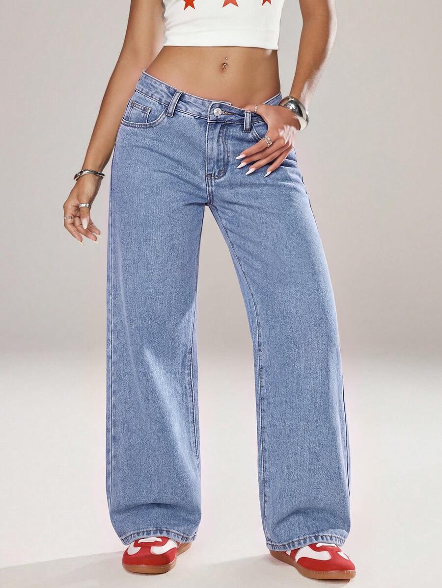 faded light wash relaxed fit denim jeans