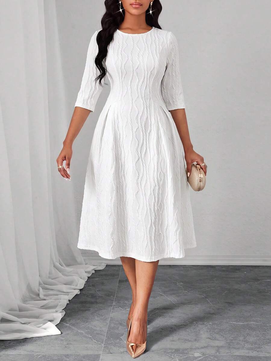 white and black leopard print midi dress