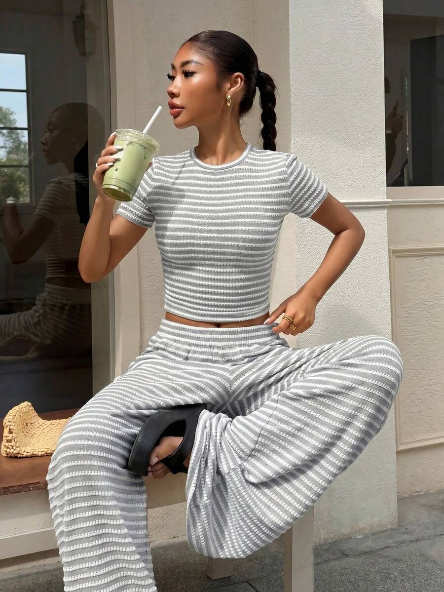 loose light grey casual sweatpants