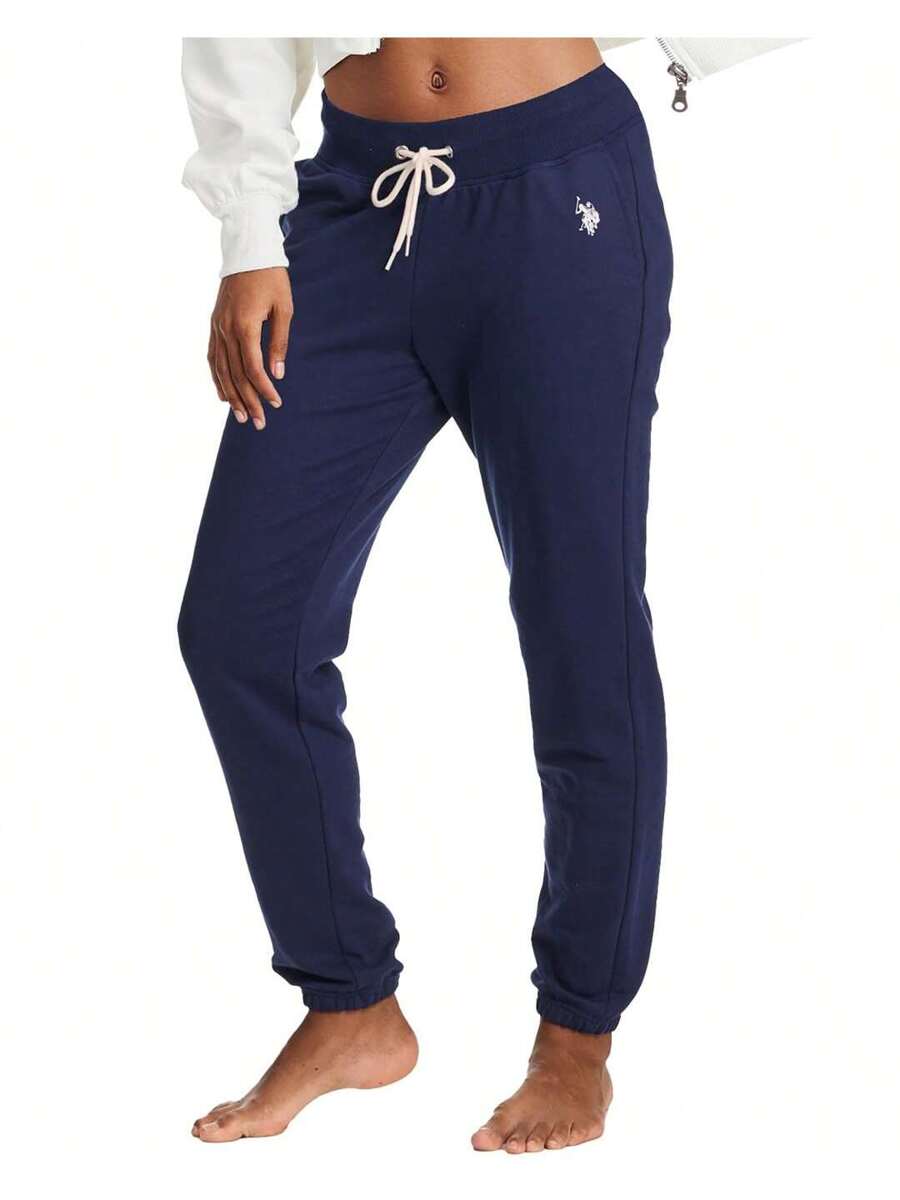 navy french terry cotton lounge joggers