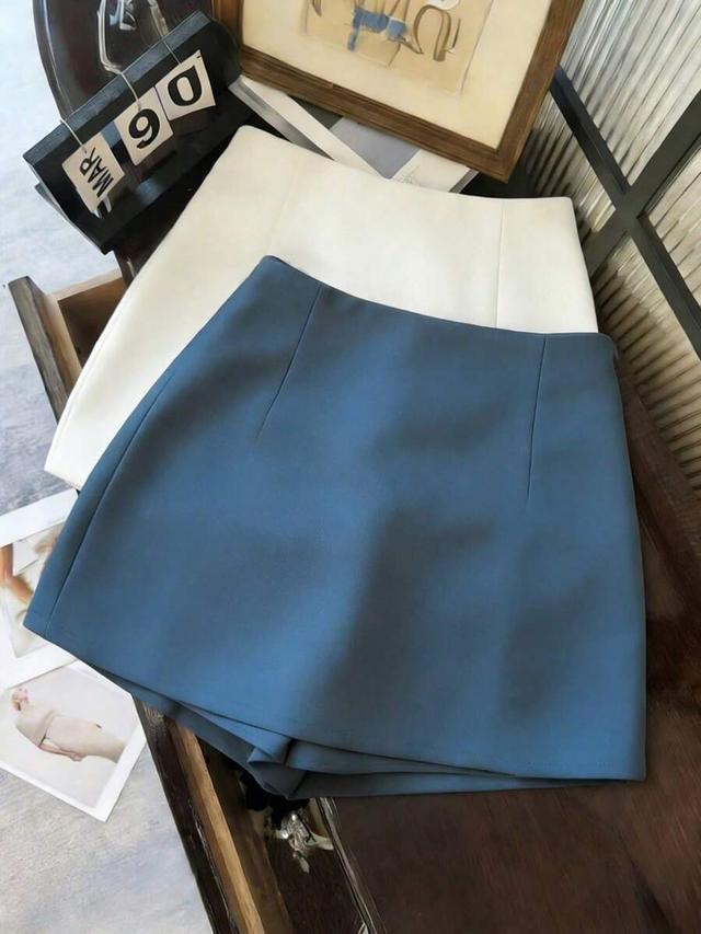 white high waist a-line mini skort