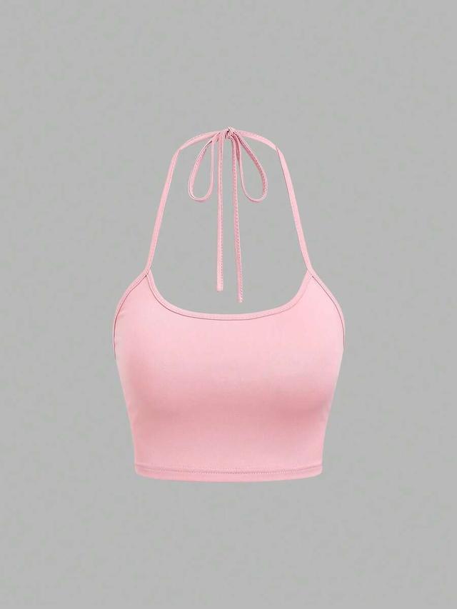 pink asymmetrical shoulder striped tank top with sheer back