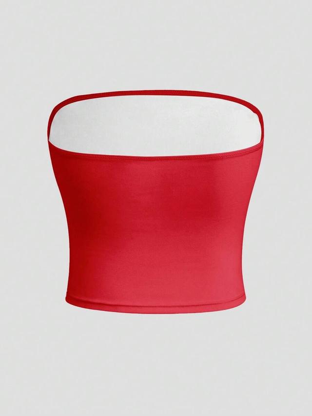 red puerto rico flag print tube top