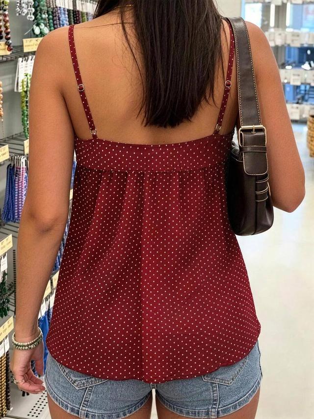islasuriya women's polka dot print camisole top