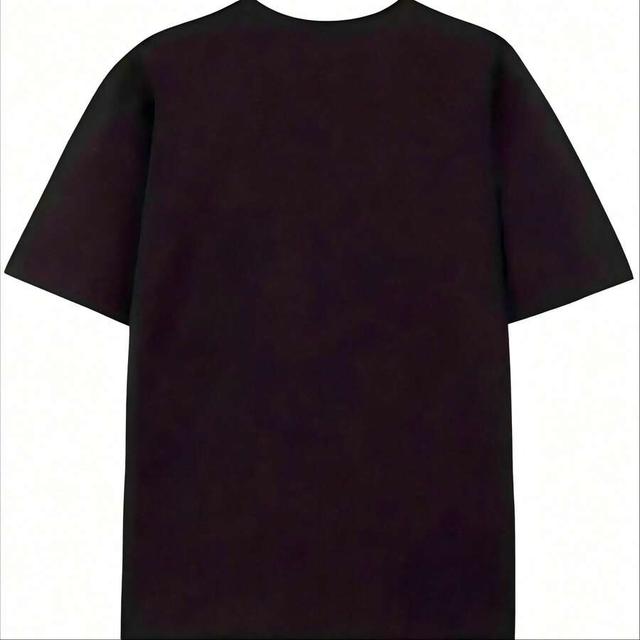 black cotton t-shirt with constellation graphic
