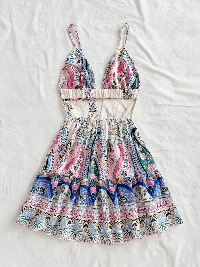 soleia white and blue floral tropical backless mini dress