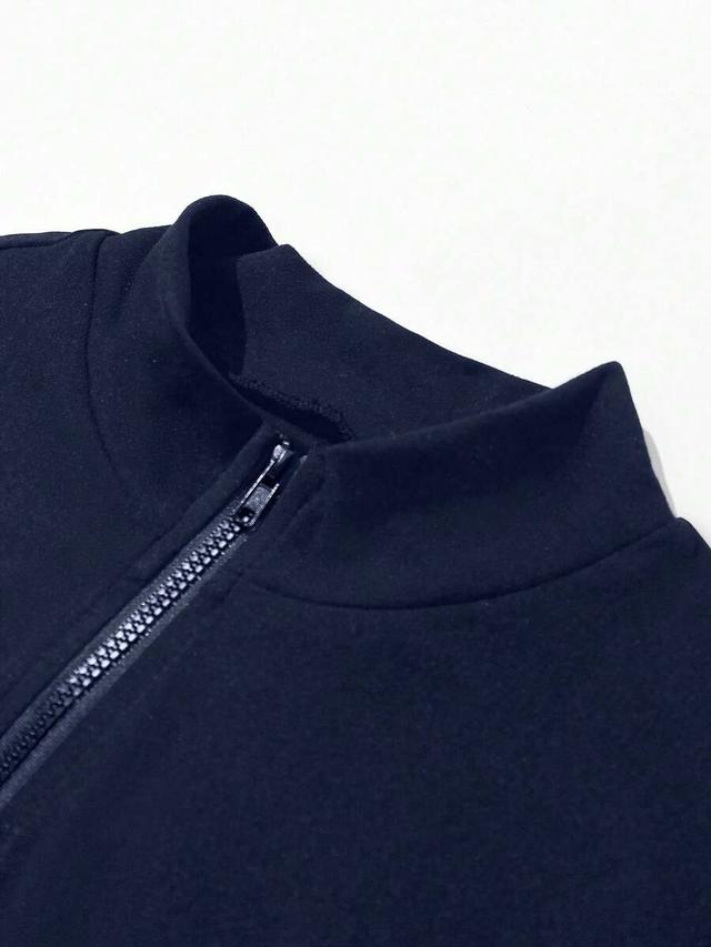 black stand collar half-zip long sleeve bodysuit