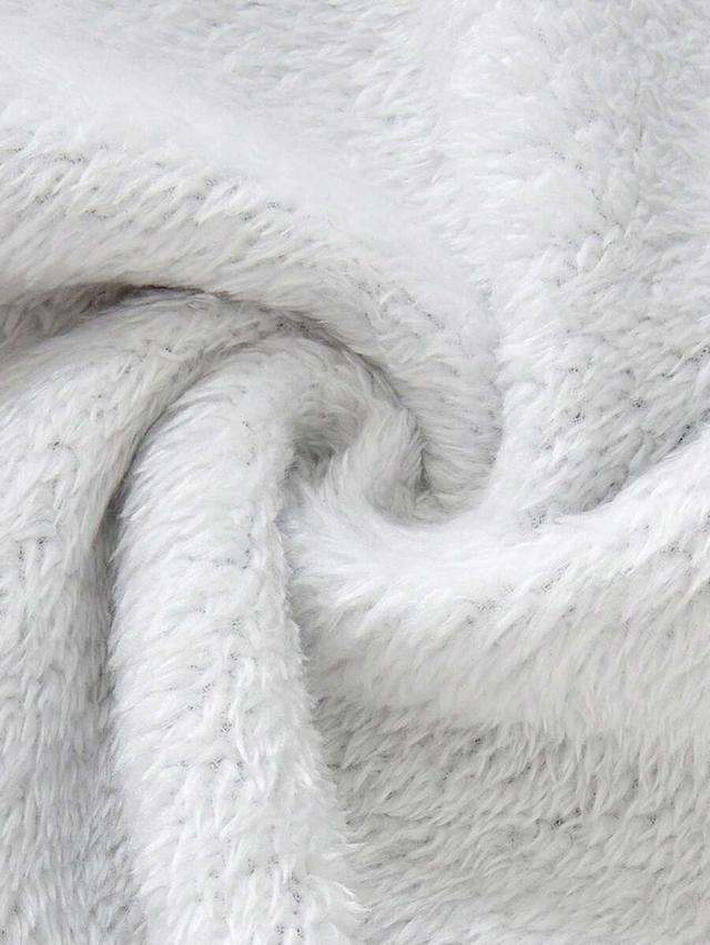 white thermal fleece lined sweatpants