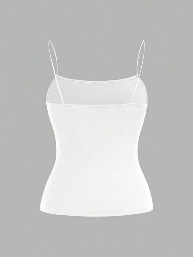 white side ruched fitted camisole tank top