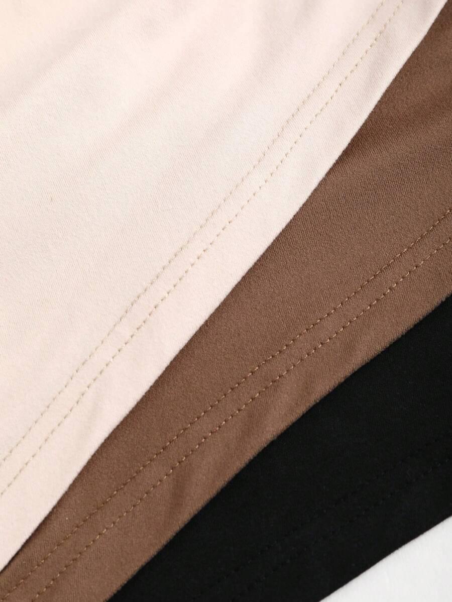 black three asymmetric shoulder pleated top in beige brown black