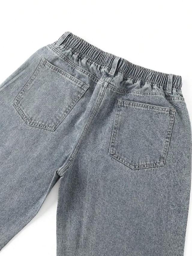 grey y2k loose straight skate pants vintage washed denim