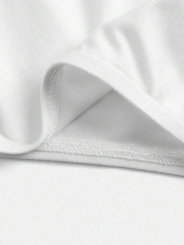 white casual solid color round neck sleeveless fitted bodysuit