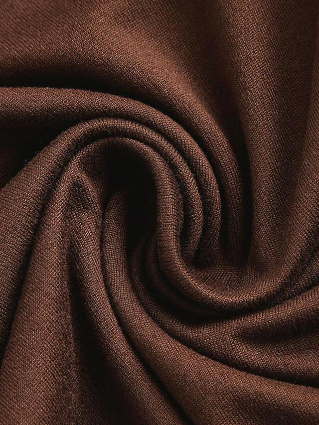 brown slim fit turtleneck sweater
