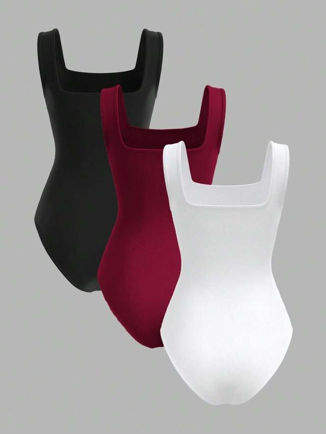 white scoop neck skinny bodysuit set