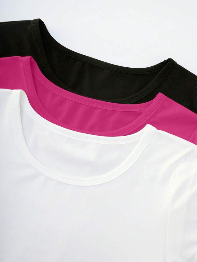 white round neck slim fit short sleeve bodysuit