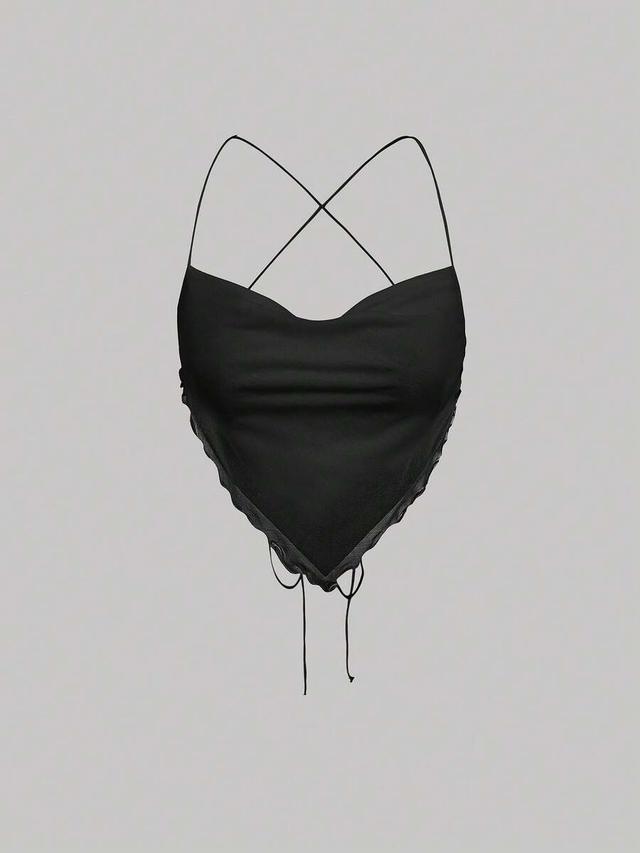 black sun graphic halter neck bandana top set