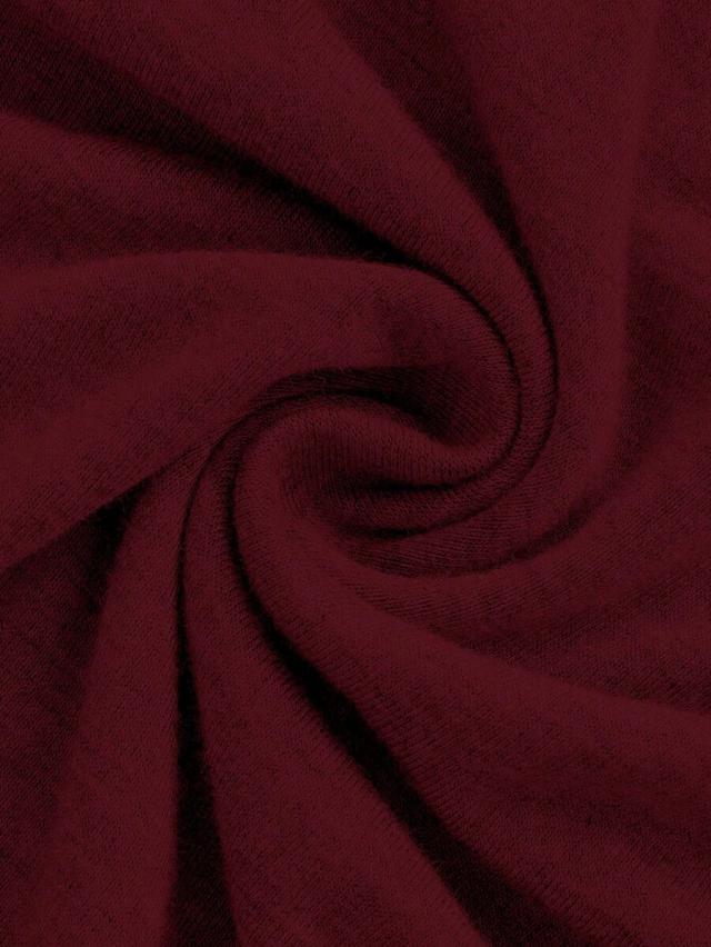 burgundy strapless ruched knit midi dress
