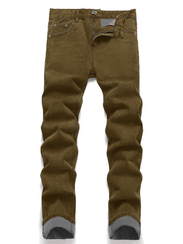 brown slim fit stretch solid black casual jeans