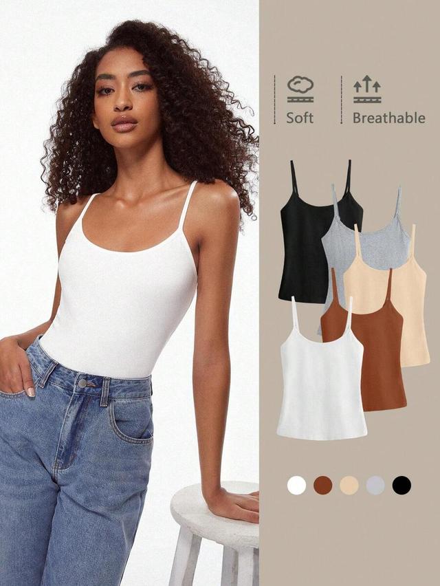 pale white slim fit casual camisole tank top