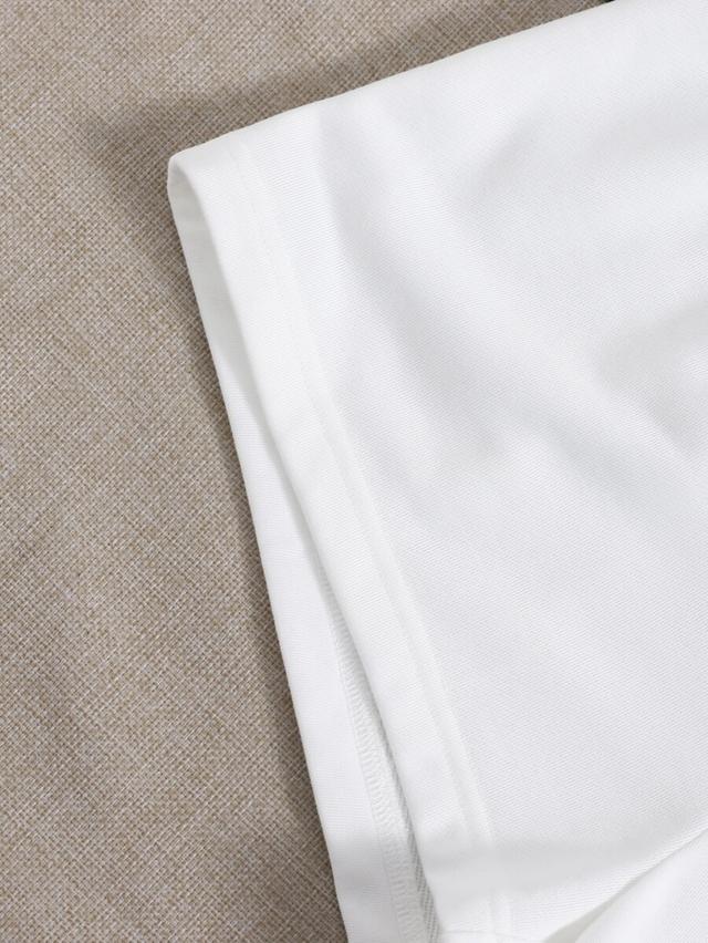 white elastic waist casual summer shorts