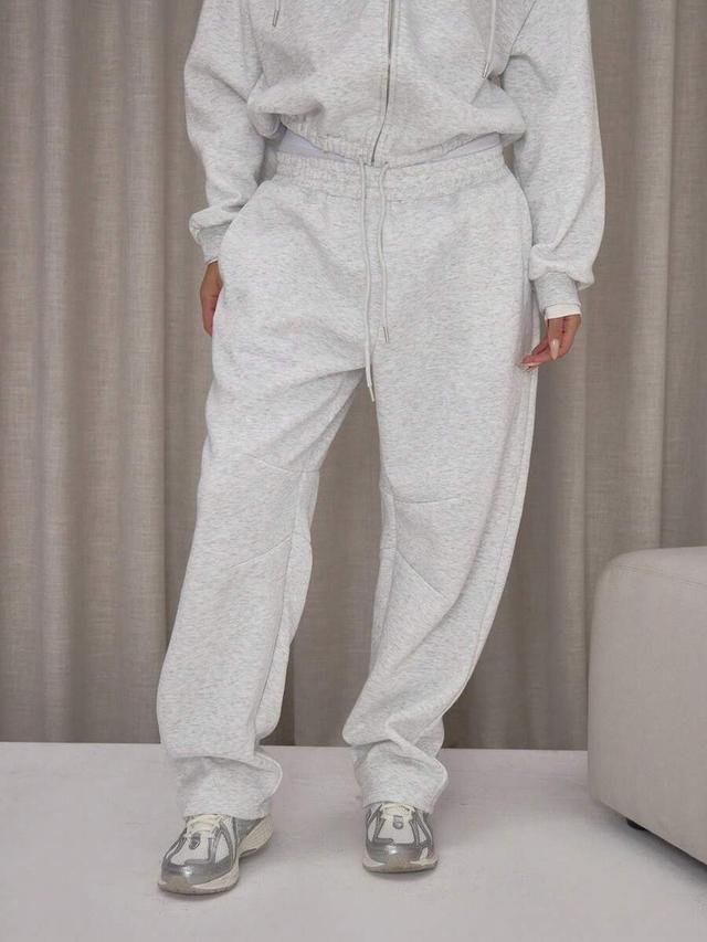 grey marl barrel leg elasticated waist joggers