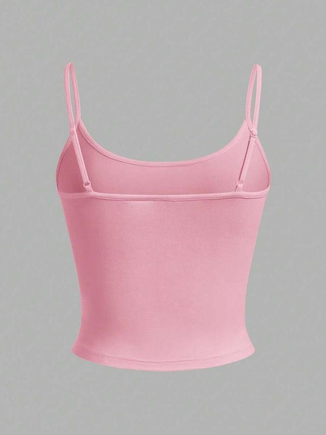 pink cropped tight fit casual tank top set