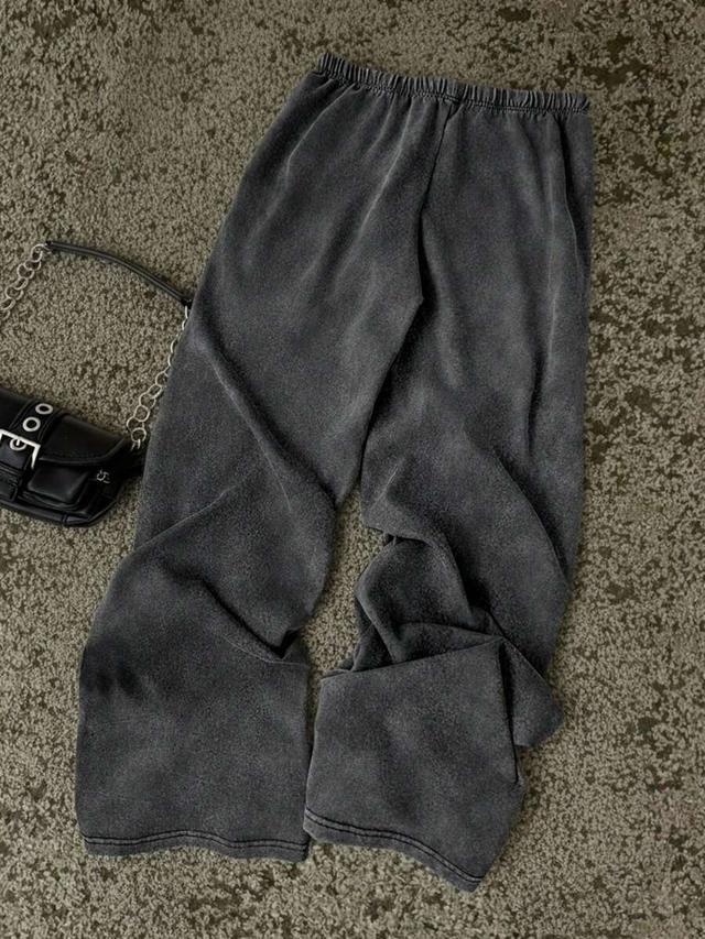 medium grey effect pentagram print sweatpants