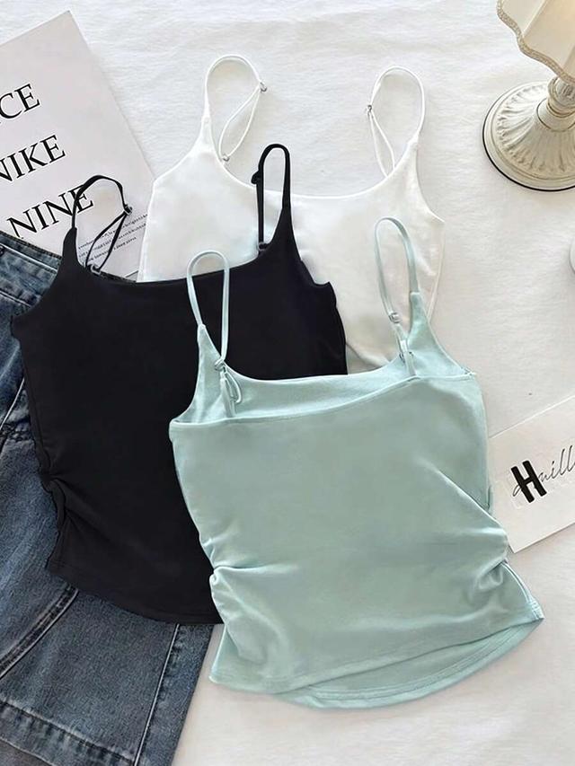 light blue camisole with adjustable straps