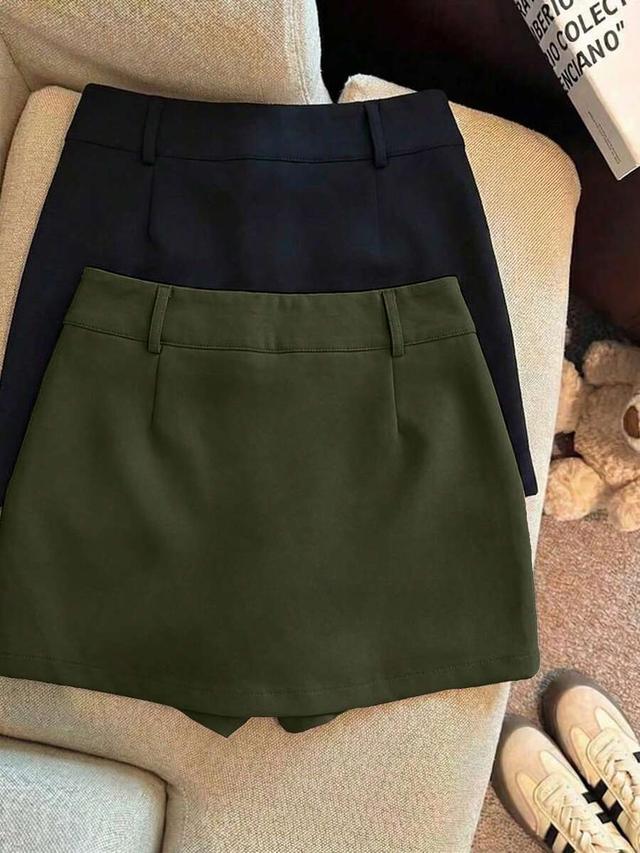 black high waist shorts skirt