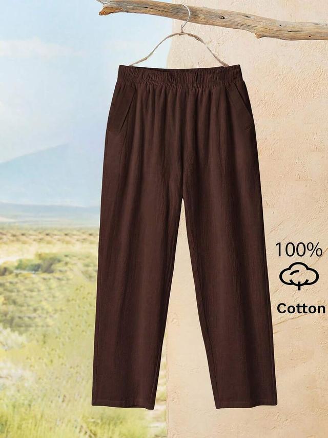 dark brown textured casual lounge pants