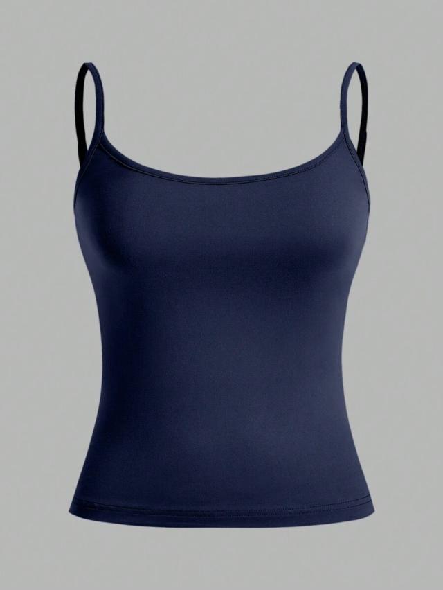 navy casual slim fit camisole tank top