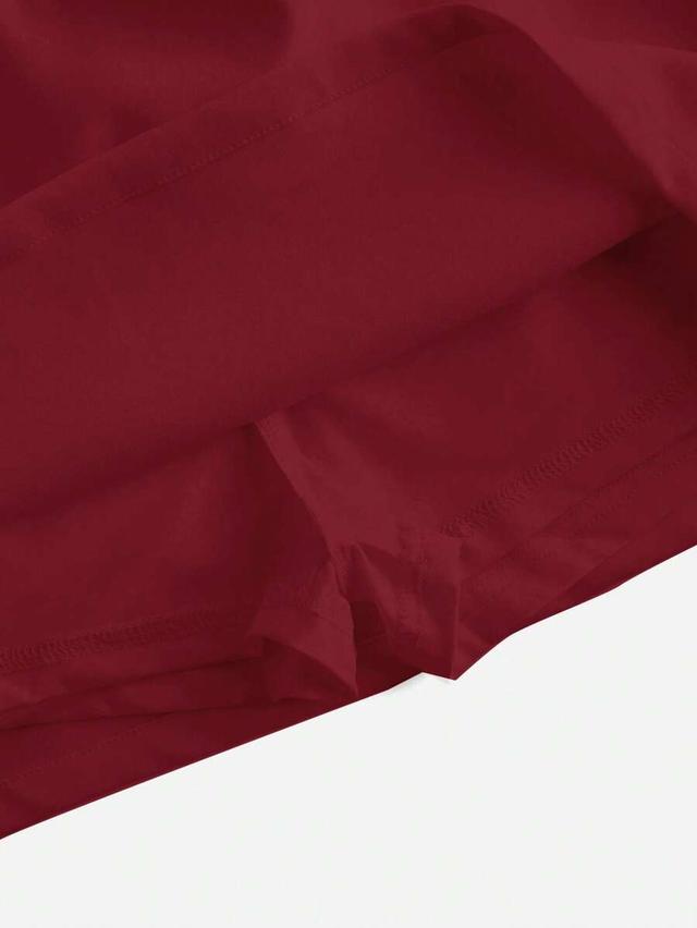burgundy two minimalist woven skorts in black and burgundy