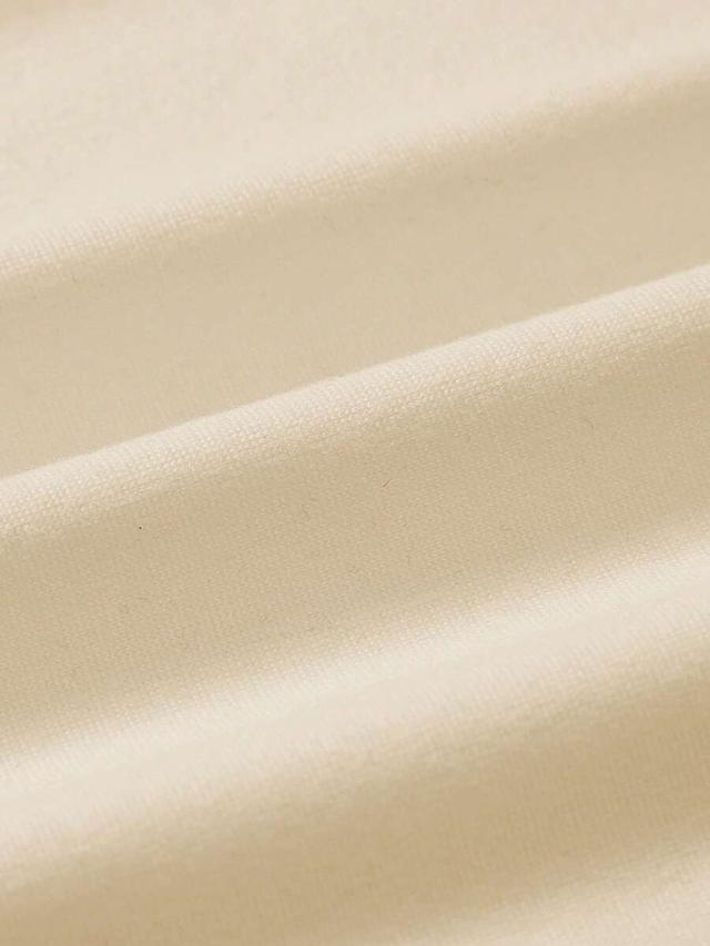 cream basic solid color knit short sleeve bodysuit set