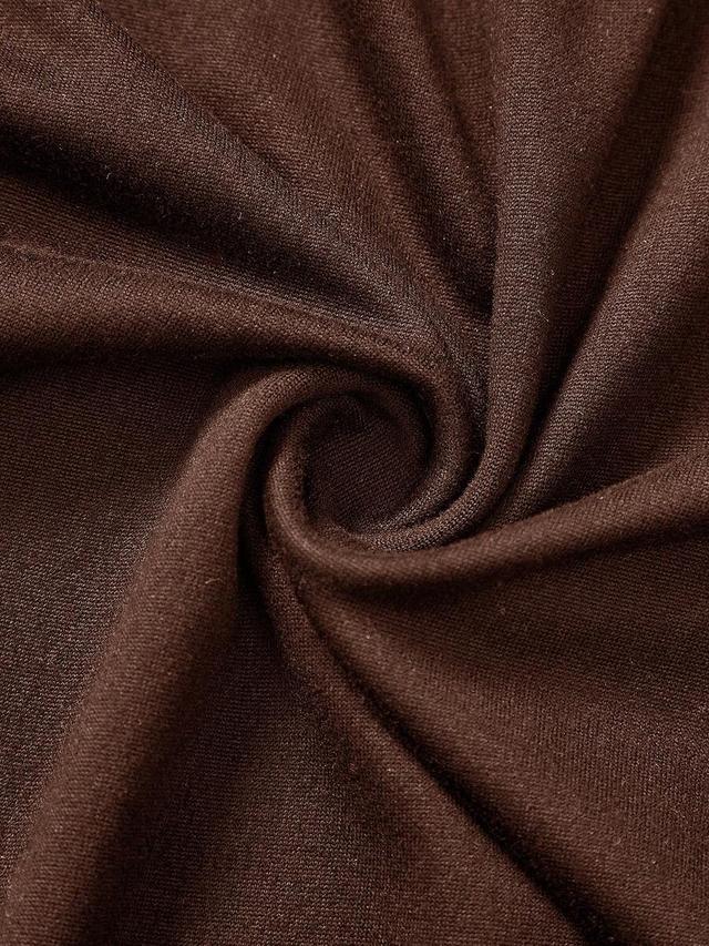 dark brown basic solid color knit short sleeve bodysuit set