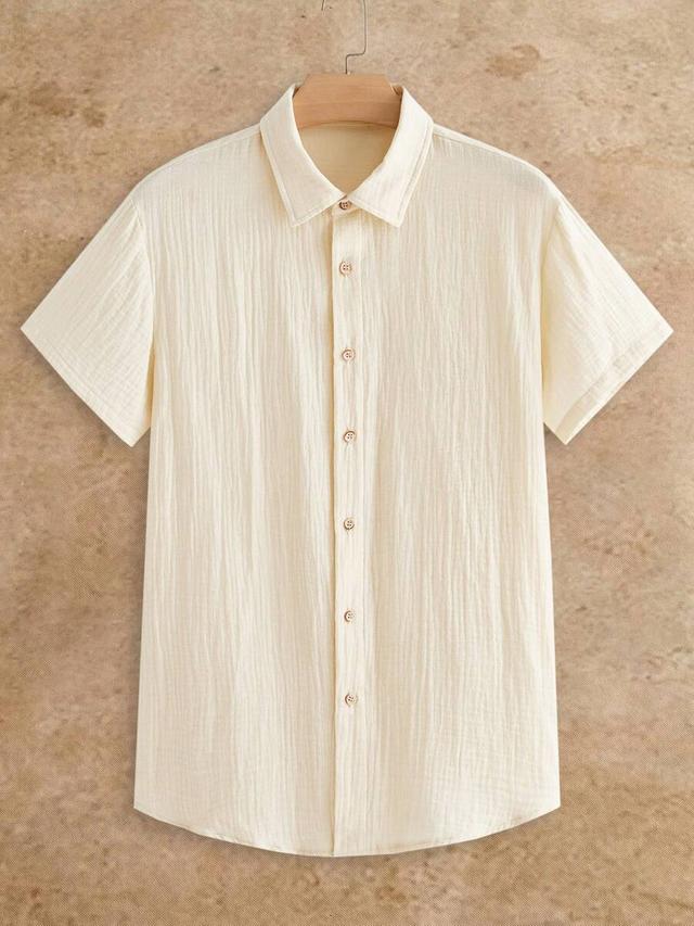 himland men's woven casual short sleeve shirt