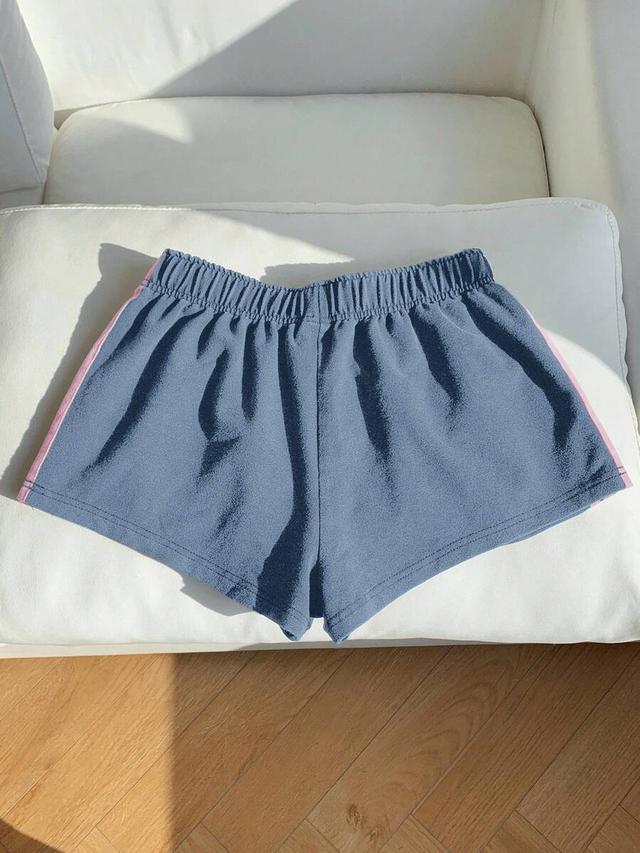 comfortcana vintage washed knit women's wide leg casual shorts