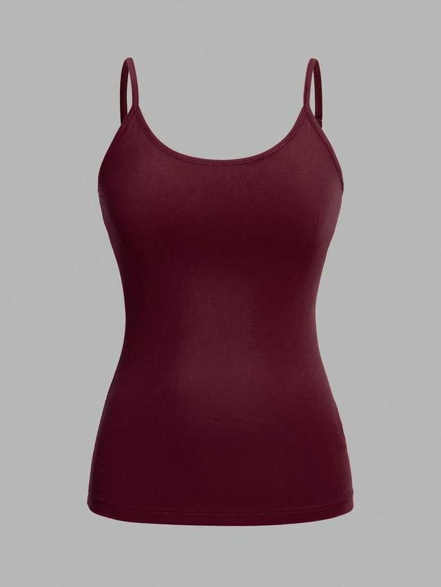 burgundy minimalist camisole tank top set