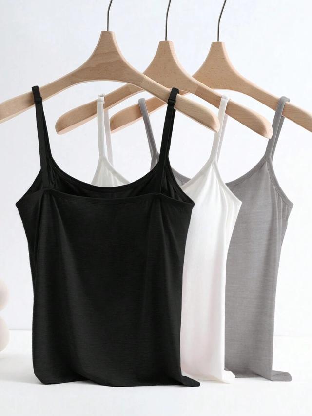 black padded casual cami top