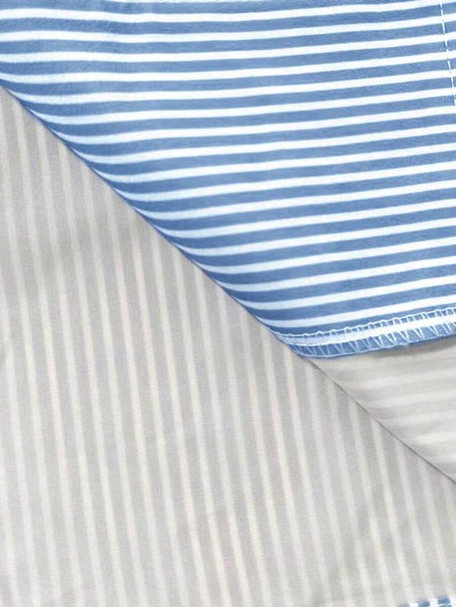 grey stripe men's blue striped button-down short sleeve collared shirt