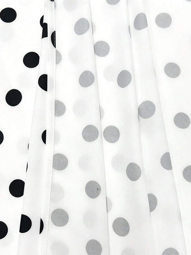 grey polka dots and black polka dot sleeveless maxi dress