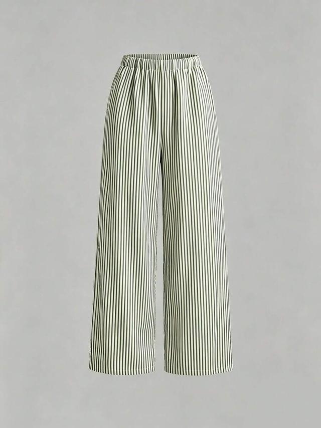 pink casual waist tie straight leg pants