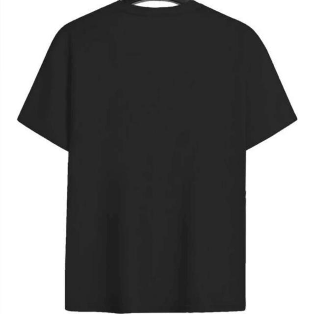 black cotton crew neck t-shirt
