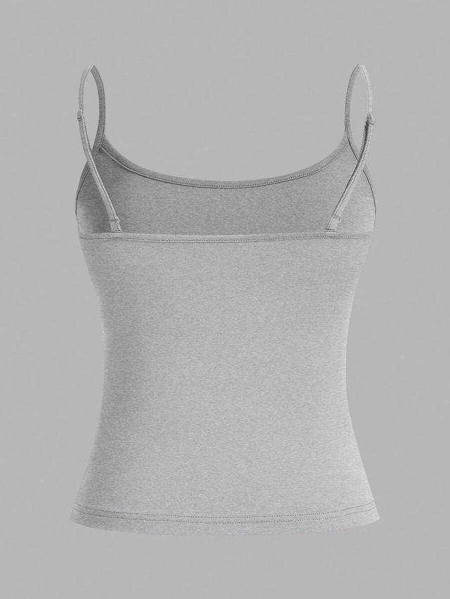 grey fitted multicolor camisole crop top set