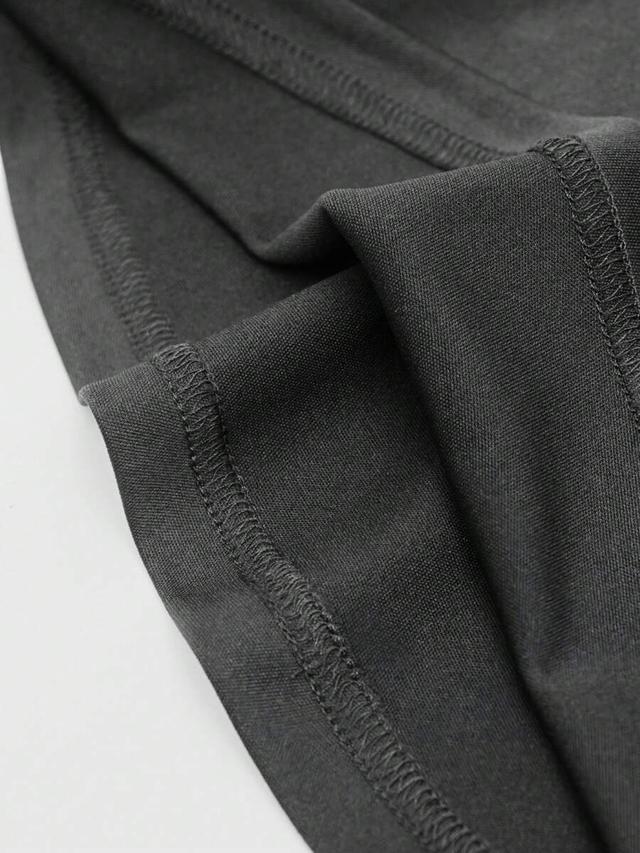 dark grey sleeveless bodycon midi dress with back zipper