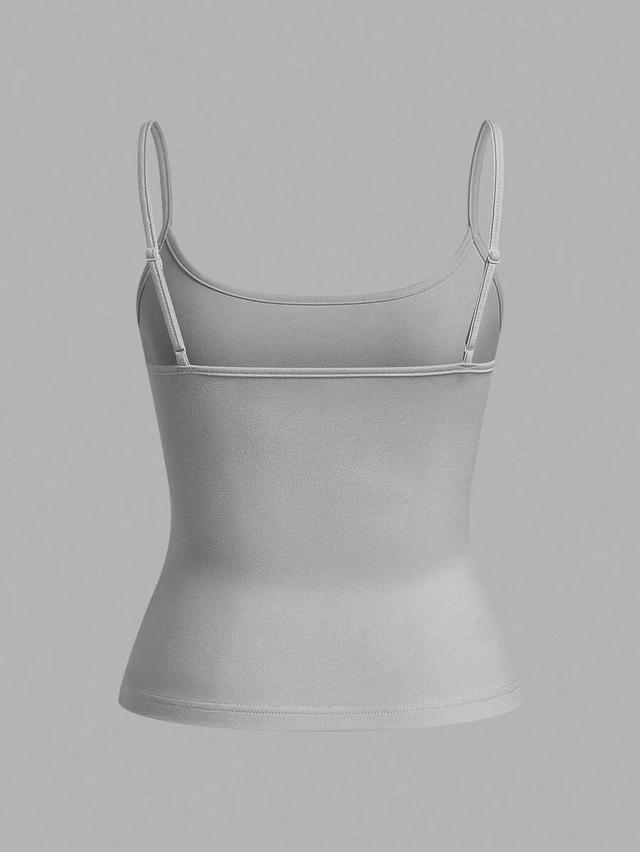grey basic camisole crop top set in black grey white