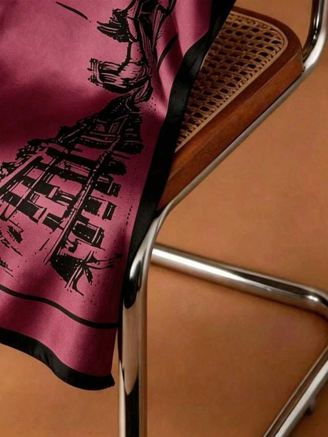 pink flora isola burgundy satin architectural print batwing blouse