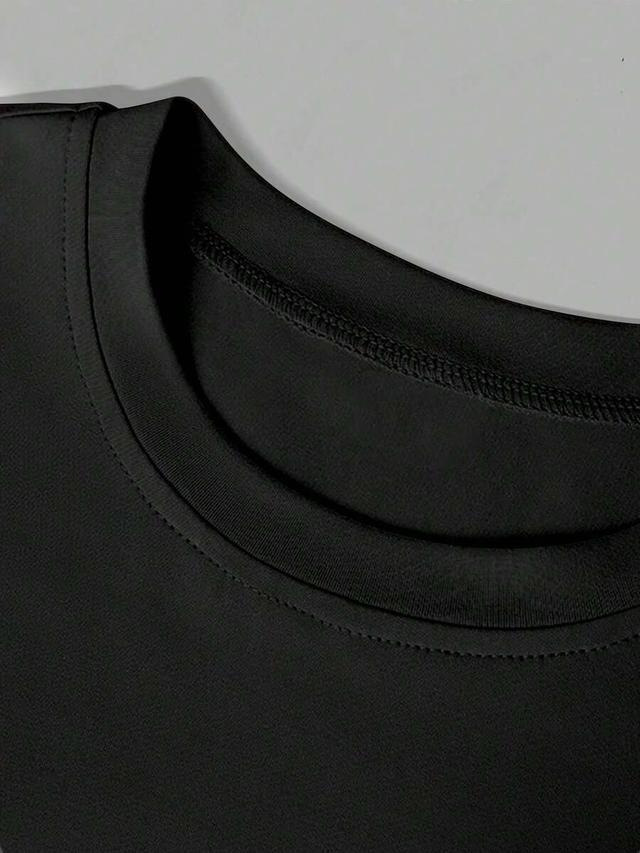 black cotton t-shirt with matching drawstring lounge trousers